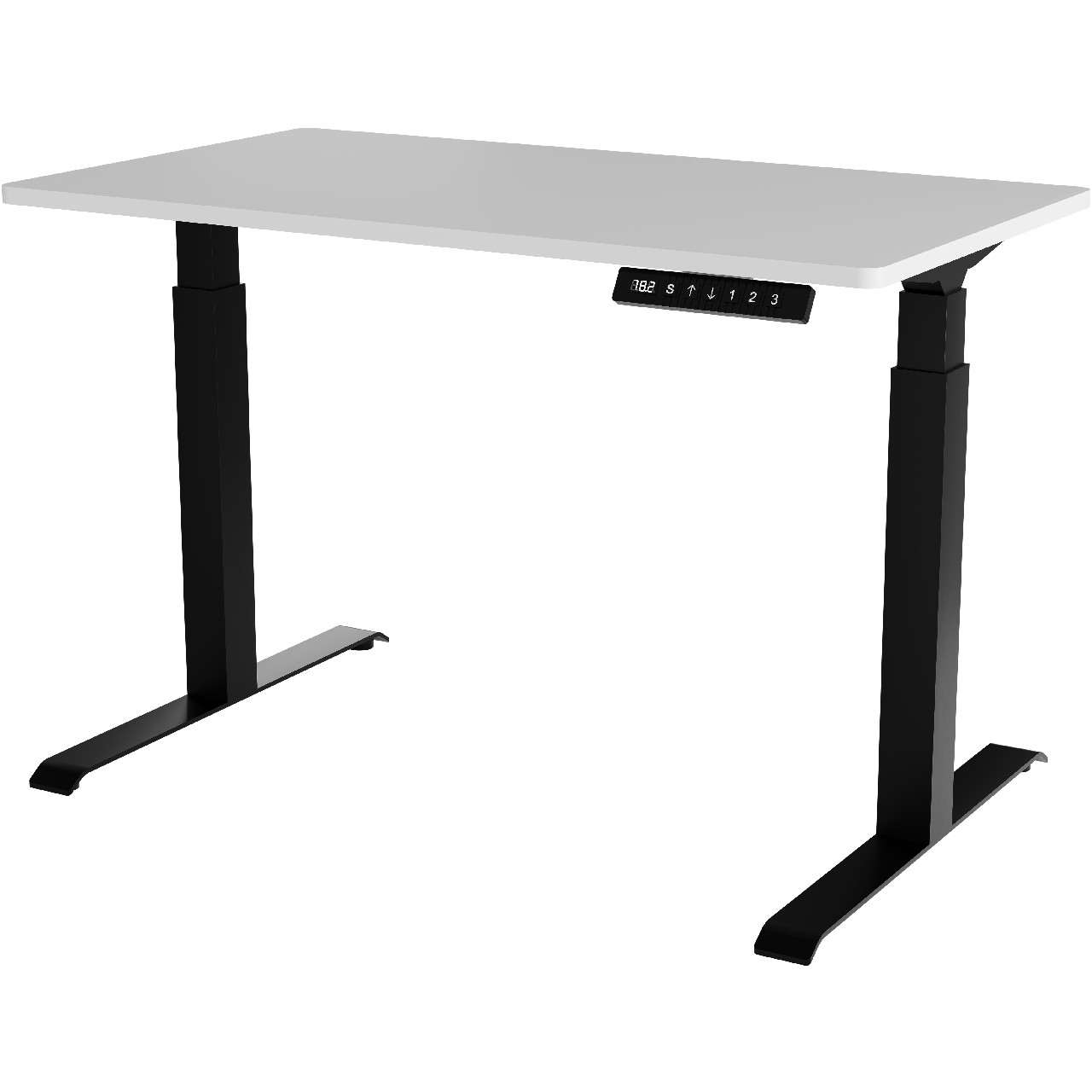 Höhenverstellbarer Schreibtisch MOON schwarz / weiß
