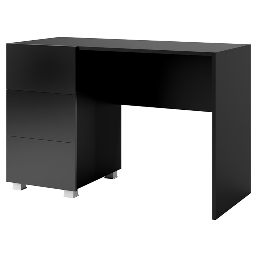 Schreibtisch CALABRIA CL7 schwarz / schwarz hochglanz
