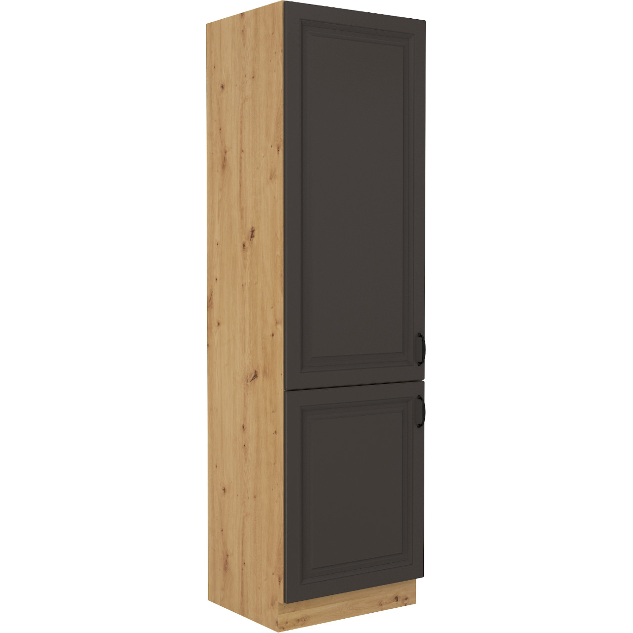 Küchenschrank für Einbau-Kühlschrank 60 STILO ST34 artisan eiche / graphit