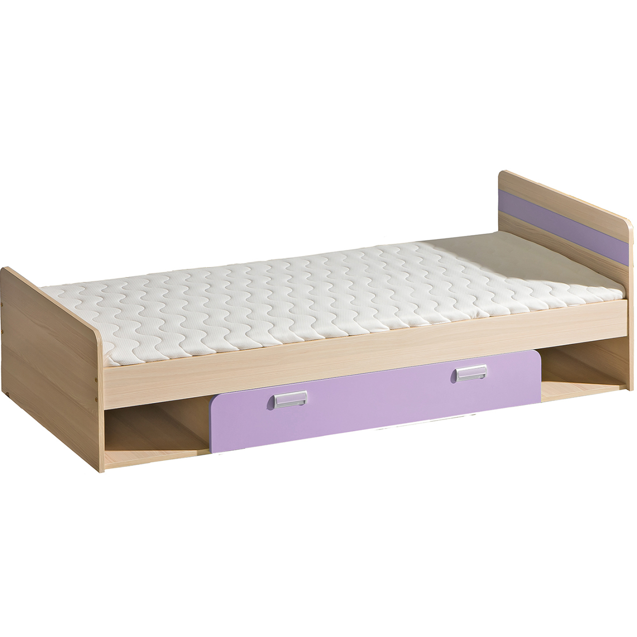 Bett mit Bettkasten LOREN LR13 esche / violett