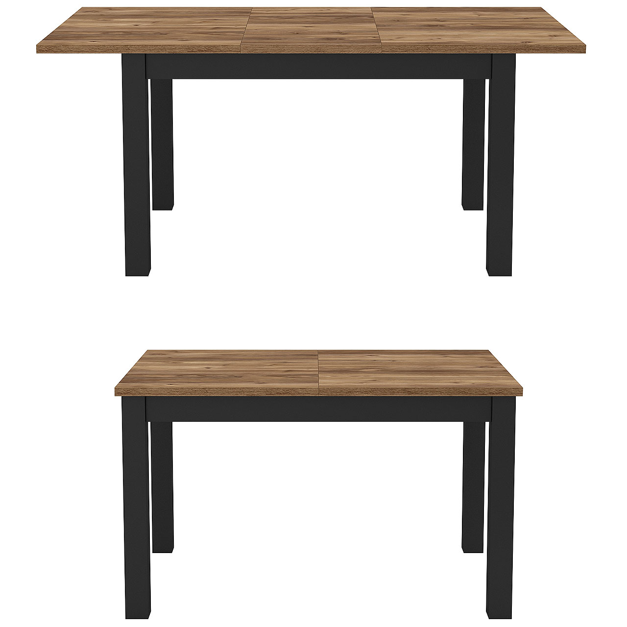 Ausziehbarer Tisch OLIN OI92 appenzeller fichte / schwarz