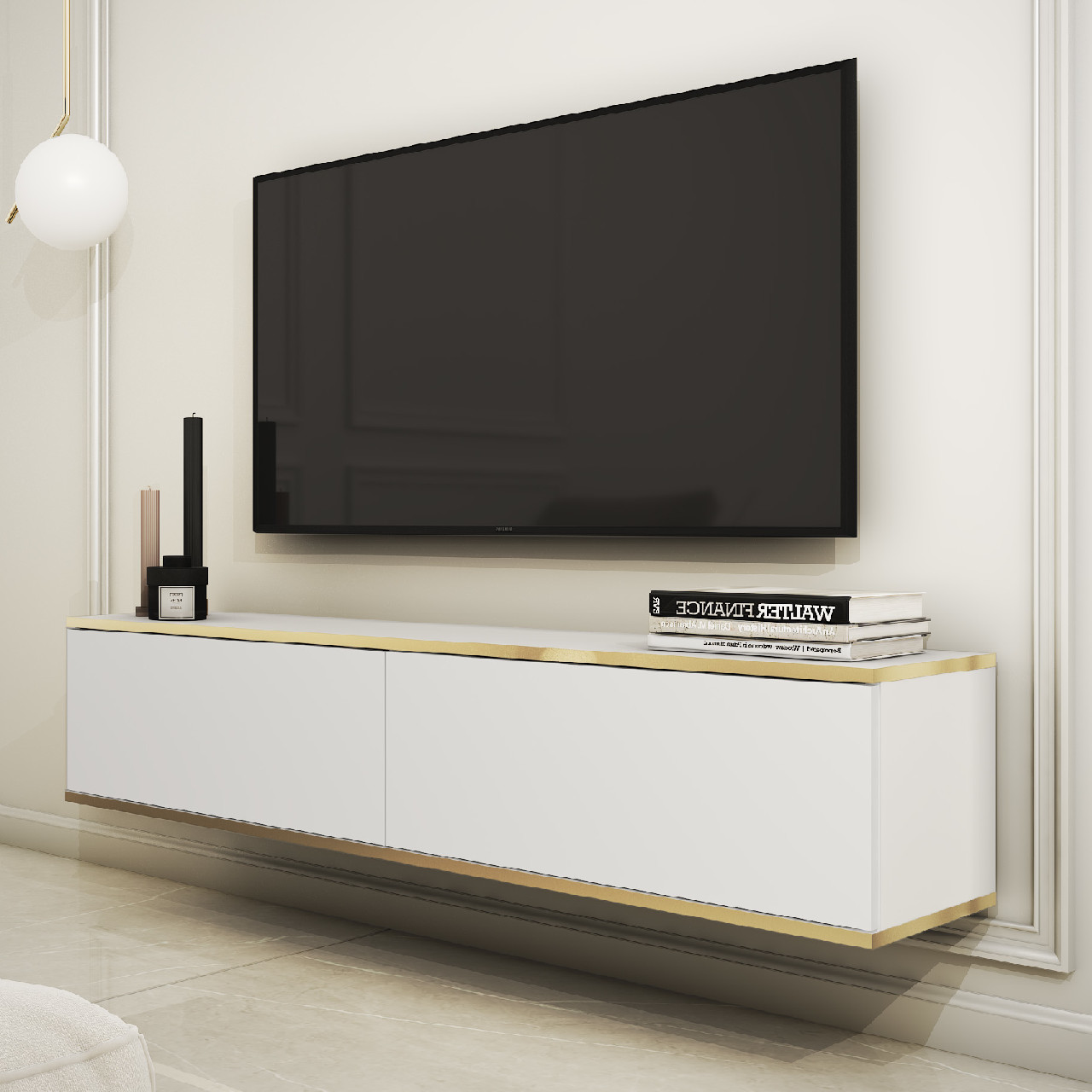 TV Lowboard ARA 135 weiß